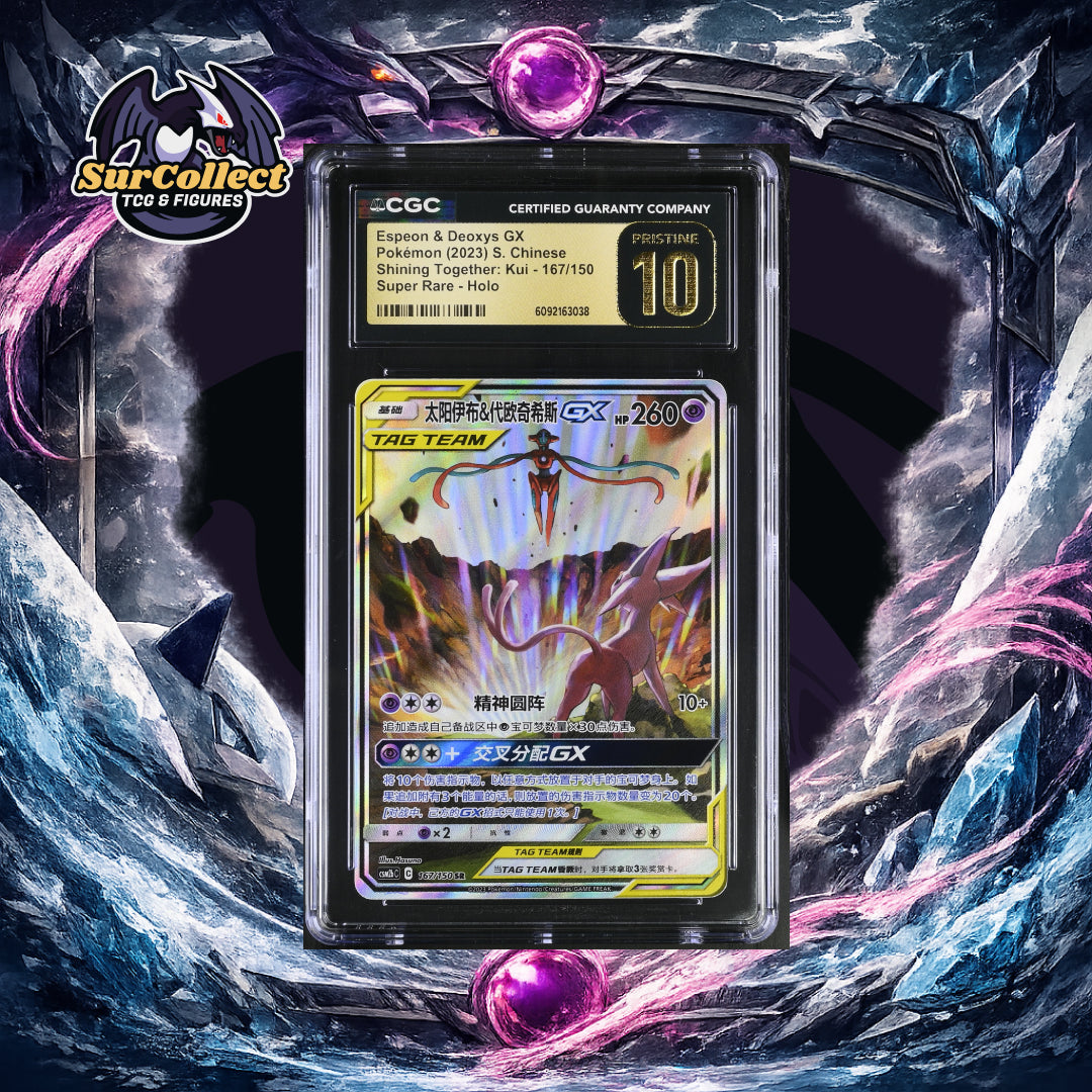 Espeon y Deoxys GX CGC 10 Pristine - (Idioma Chino Simplificado)